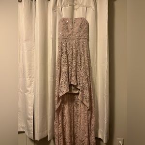 Prom/homecoming dress. Color is pink champagne.